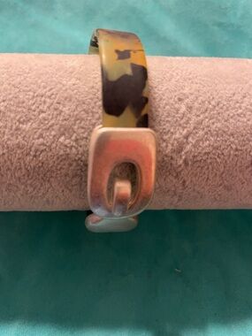 Plunder Camouflage Resin Cuff Bracelet with Silver-Tone Clasp